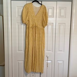 Christy Dawn Yellow Floral Midi Dress